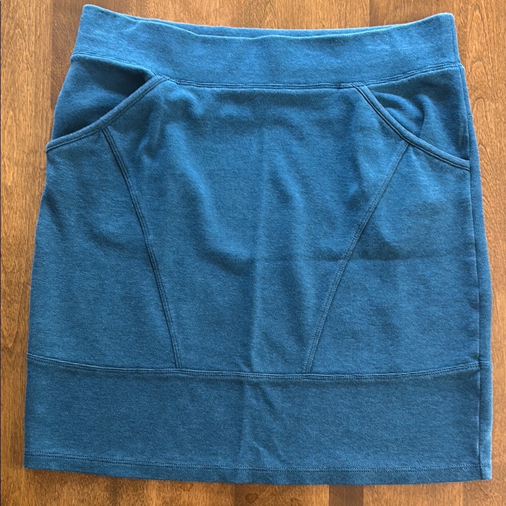 Toad&Co Blue Mini Pencil Skirt Small